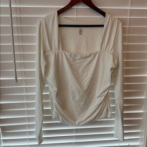 Francesca's Collections white Long Sleeve Top size XL